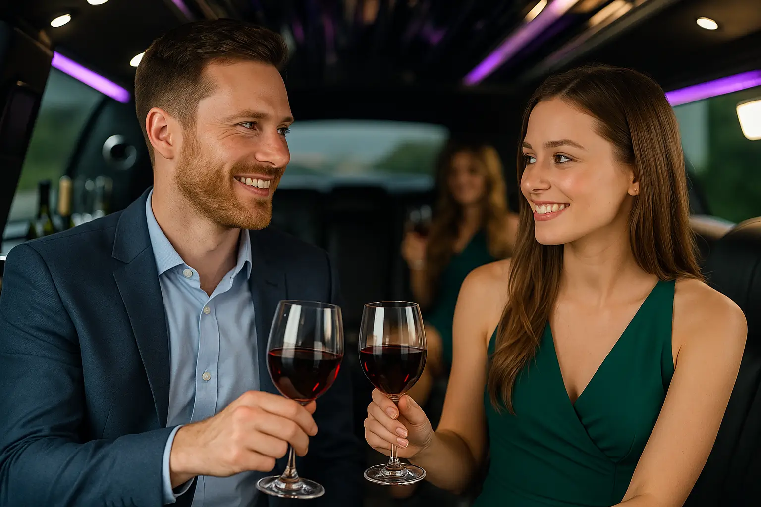 Elegant Wine Tasting in Limousine