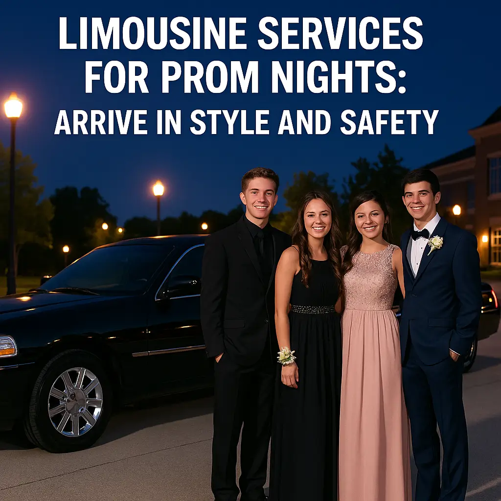 Stylish Prom Night Limousine Arrival