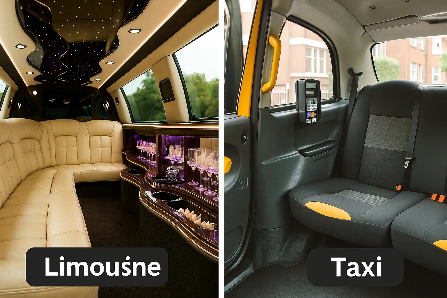 Features of a Limousine that differ from other transport services
