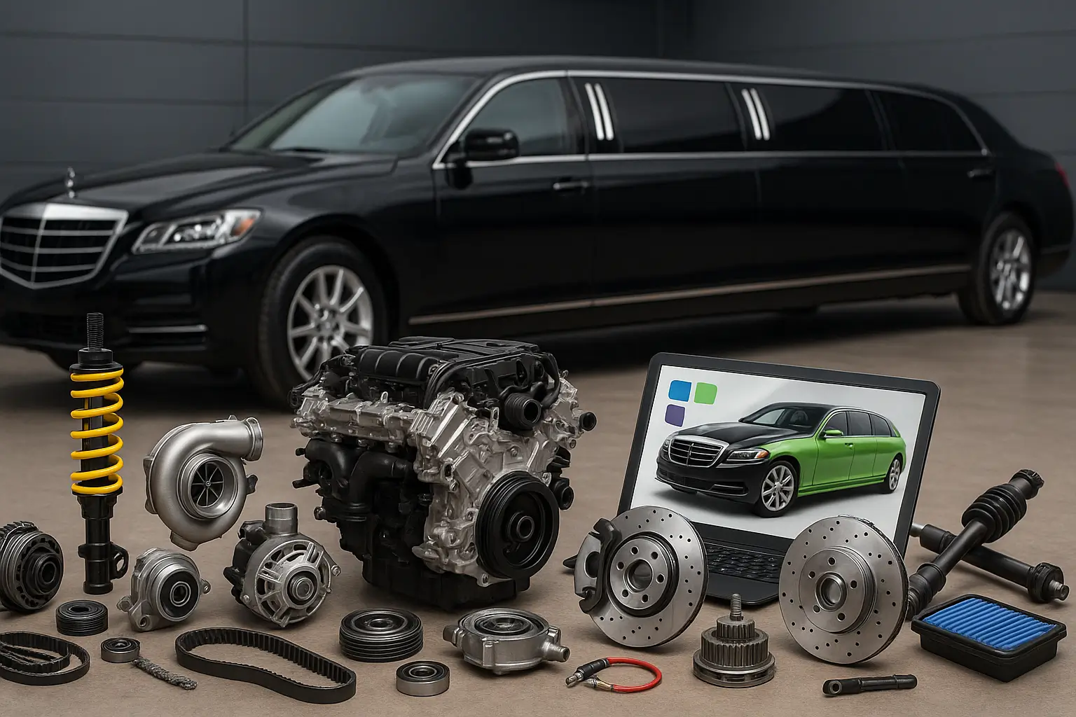 Mechanical Parts used in a Limousine